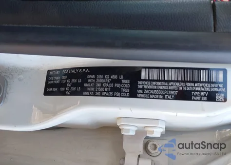 2020 Jeep Renegade Latitude 4X4 из США, поврежденный, VIN ZACNJBBB0LPL75637